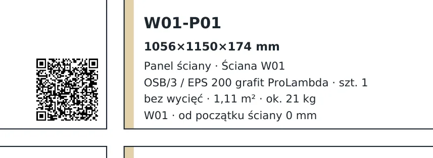 Etykieta QR panelu W01-P01